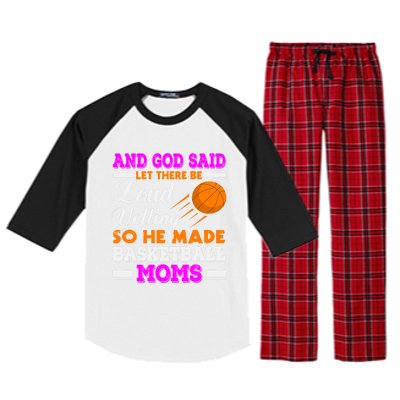 Basketball Mom Funny Basketball Moms Mother Cool Gift Raglan Sleeve Pajama Set