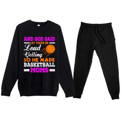 Basketball Mom Funny Basketball Moms Mother Cool Gift Premium Crewneck Sweatsuit Set