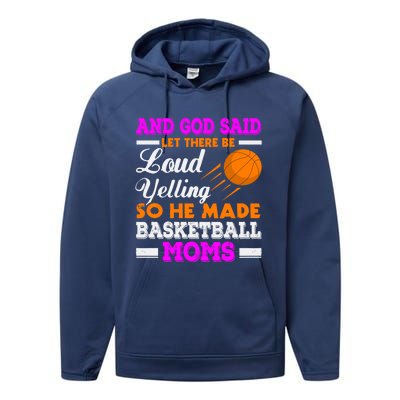 Basketball Mom Funny Basketball Moms Mother Cool Gift Performance Fleece Hoodie