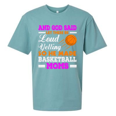 Basketball Mom Funny Basketball Moms Mother Cool Gift Sueded Cloud Jersey T-Shirt