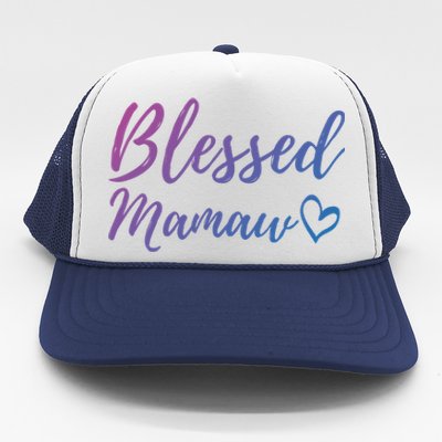 Blessed Mamaw Funny Gift Christmas Family Matching Thanksgiving Cute Gift Trucker Hat