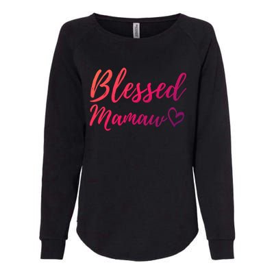 Blessed Mamaw Funny Gift Christmas Family Matching Thanksgiving Cute Gift Womens California Wash Sweatshirt