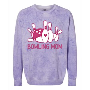 Bowling Mom Funny Gift For Bowlers Pink Bowling Ball Gift Bowl Gift Colorblast Crewneck Sweatshirt