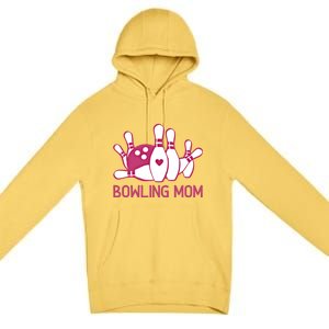 Bowling Mom Funny Gift For Bowlers Pink Bowling Ball Gift Bowl Gift Premium Pullover Hoodie