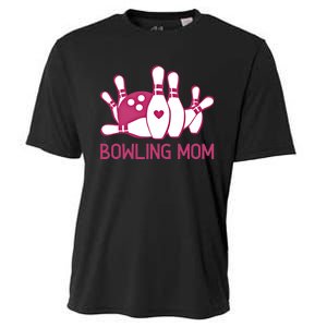 Bowling Mom Funny Gift For Bowlers Pink Bowling Ball Gift Bowl Gift Cooling Performance Crew T-Shirt