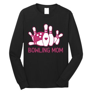 Bowling Mom Funny Gift For Bowlers Pink Bowling Ball Gift Bowl Gift Long Sleeve Shirt