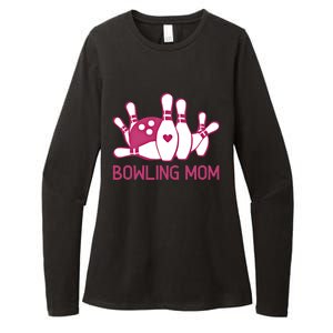 Bowling Mom Funny Gift For Bowlers Pink Bowling Ball Gift Bowl Gift Womens CVC Long Sleeve Shirt