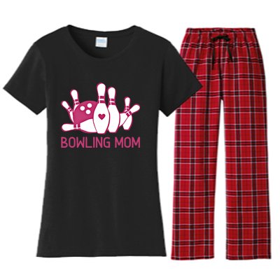 Bowling Mom Funny Gift For Bowlers Pink Bowling Ball Gift Bowl Gift Women's Flannel Pajama Set