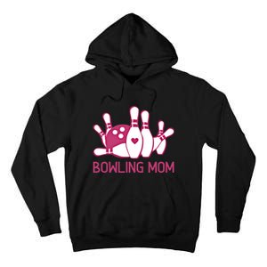 Bowling Mom Funny Gift For Bowlers Pink Bowling Ball Gift Bowl Gift Tall Hoodie