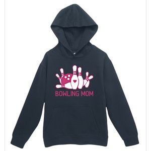 Bowling Mom Funny Gift For Bowlers Pink Bowling Ball Gift Bowl Gift Urban Pullover Hoodie