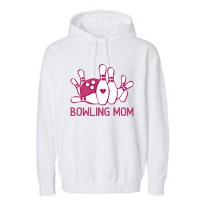 Bowling Mom Funny Gift For Bowlers Pink Bowling Ball Gift Bowl Gift Garment-Dyed Fleece Hoodie