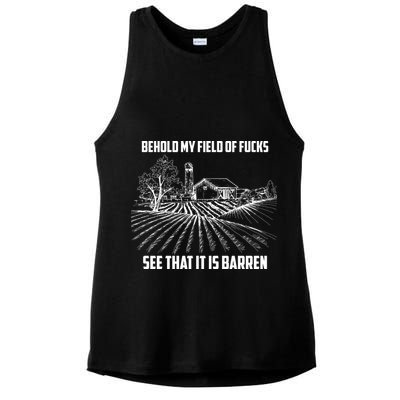 Behold My Field Of Fucks See That It Is Barren Ladies PosiCharge Tri-Blend Wicking Tank