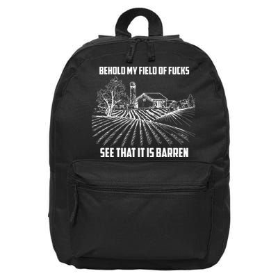 Behold My Field Of Fucks See That It Is Barren 16 in Basic Backpack