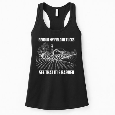 Behold My Field Of Fucks See That It Is Barren Womens Tank Top