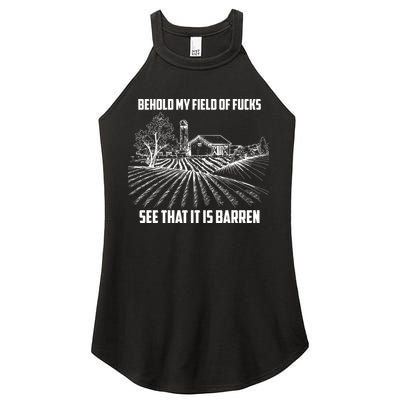 Behold My Field Of Fucks See That It Is Barren Women's Perfect Tri Rocker Tank