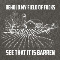 Behold My Field Of Fucks See That It Is Barren Cotton Canvas Backpack