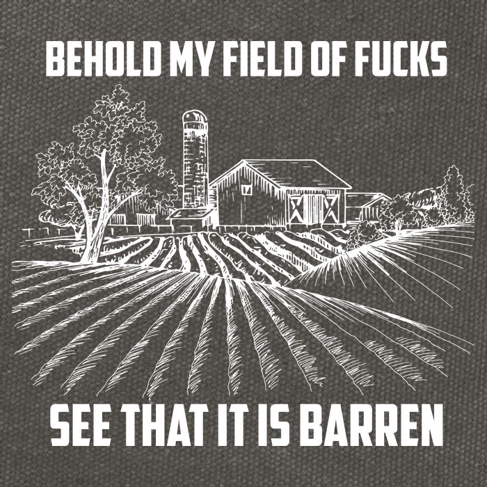 Behold My Field Of Fucks See That It Is Barren Cotton Canvas Backpack
