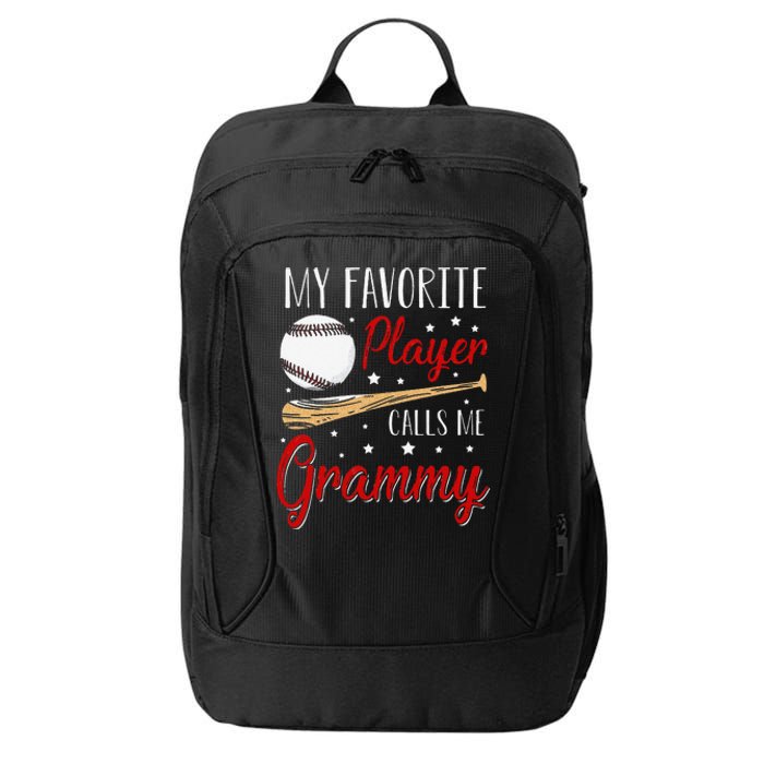 Baseball My Favorite Player Calls Me Grammy Heart Grandma City Backpack