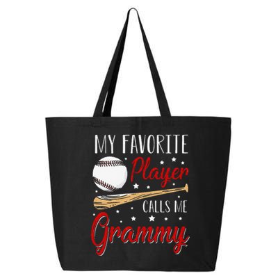 Baseball My Favorite Player Calls Me Grammy Heart Grandma 25L Jumbo Tote