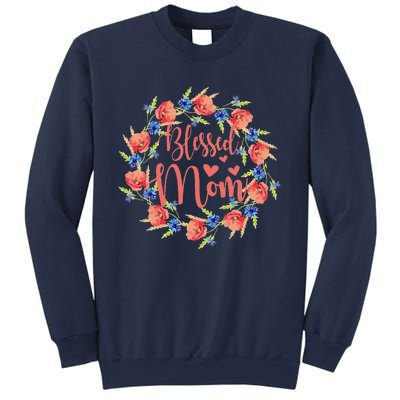 Blessed Mom Floral Style For Mother's Day Sweatshirt