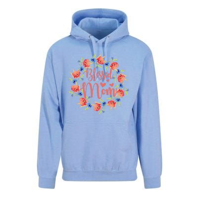 Blessed Mom Floral Style For Mother's Day Unisex Surf Hoodie