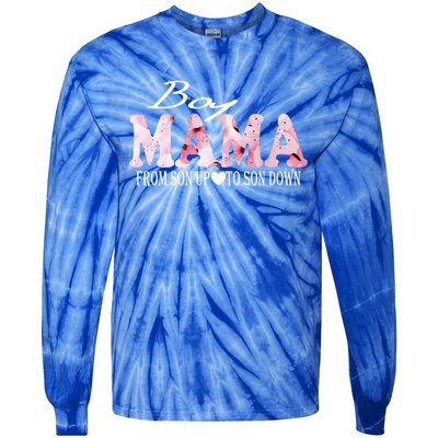 Boy Mama From Son Up To Son Down Funny Mother's Day Fun Mom Cute Gift Tie-Dye Long Sleeve Shirt