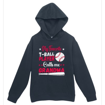 Baseball My Favorite Tball Player Calls Me Grandma Urban Pullover Hoodie