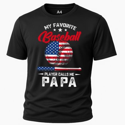 Baseball My Favorite Player Calls Me Papa Grandpa Gift Cooling Performance Crew T-Shirt