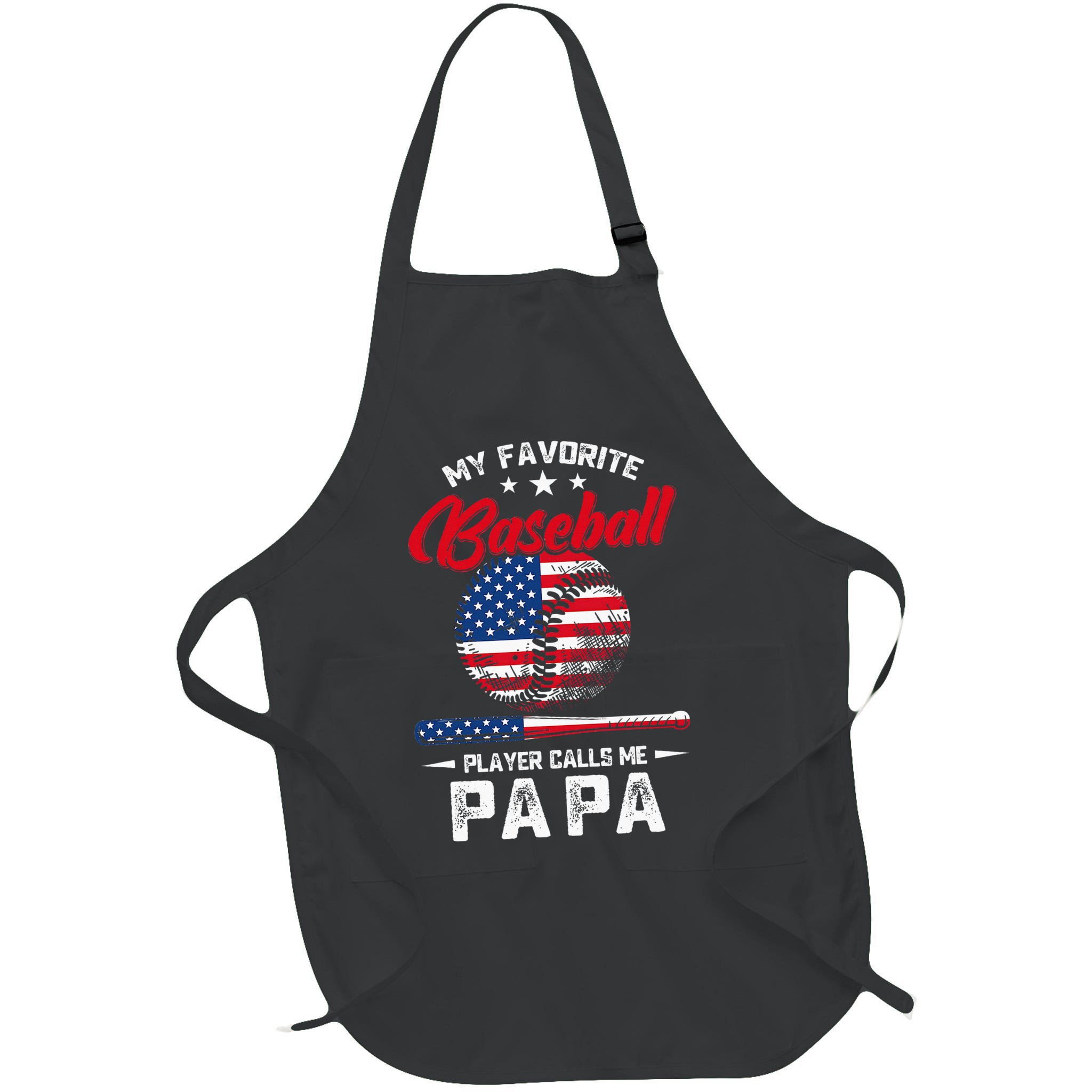Baseball My Favorite Player Calls Me Papa Grandpa Gift Apron