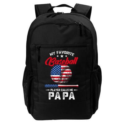 Baseball My Favorite Player Calls Me Papa Grandpa Gift Backpack