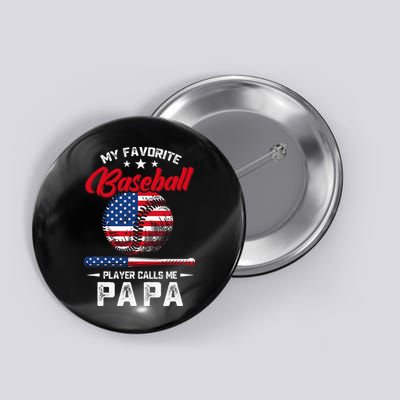 Baseball My Favorite Player Calls Me Papa Grandpa Gift Button