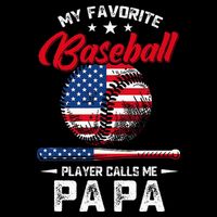 Baseball My Favorite Player Calls Me Papa Grandpa Gift 16 in Basic Backpack