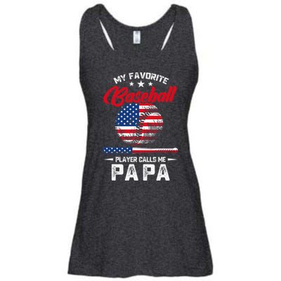 Baseball My Favorite Player Calls Me Papa Grandpa Gift Ladies Essential Flowy Tank