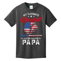 Baseball My Favorite Player Calls Me Papa Grandpa Gift Kids T-Shirt