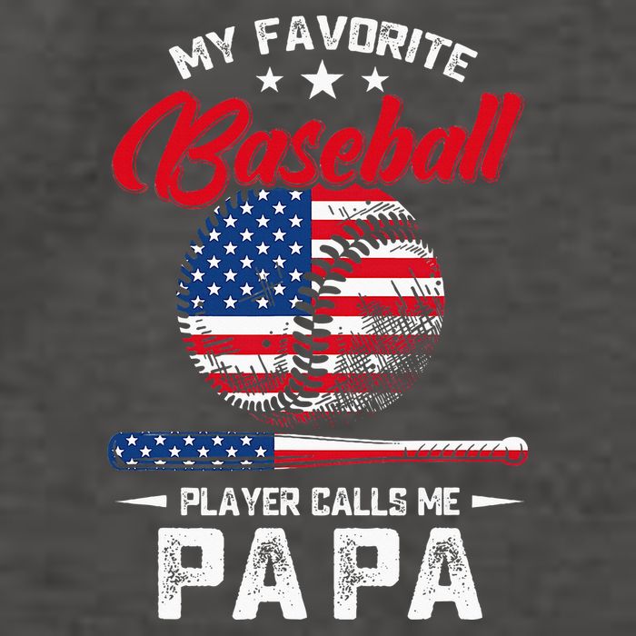 Baseball My Favorite Player Calls Me Papa Grandpa Gift Vector Backpack