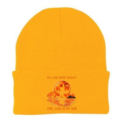 Bigfoot Middle Finger On A Dark Desert Highways Halloween Knit Cap Winter Beanie