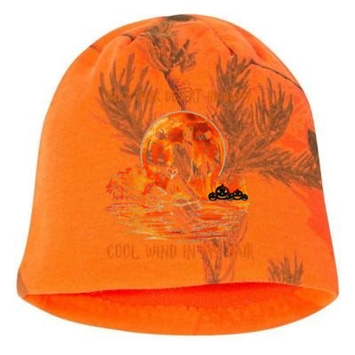 Bigfoot Middle Finger On A Dark Desert Highways Halloween Kati - Camo Knit Beanie