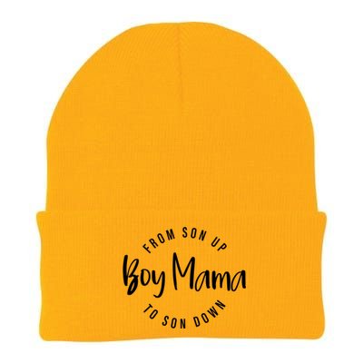 Boy Mama From Son Up To Son Down Funny Mom Of Mom Life Gift Knit Cap Winter Beanie