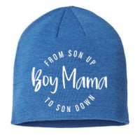 Boy Mama From Son Up To Son Down Funny Mom Of Mom Life Gift Sustainable Beanie