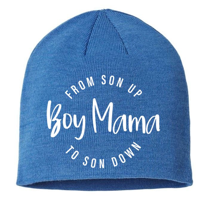 Boy Mama From Son Up To Son Down Funny Mom Of Mom Life Gift Sustainable Beanie