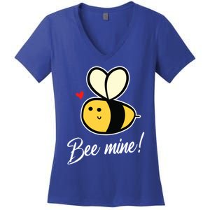 Bee Mine For Couples Heart Lovee Valentines Day Great Gift Women's V-Neck T-Shirt