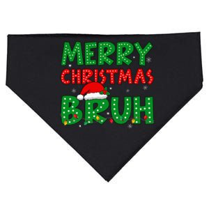 Bruh Meme Funny Saying Bro Greeting Ns Christmas USA-Made Doggie Bandana