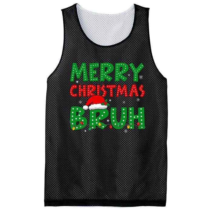 Bruh Meme Funny Saying Bro Greeting Ns Christmas Mesh Reversible Basketball Jersey Tank