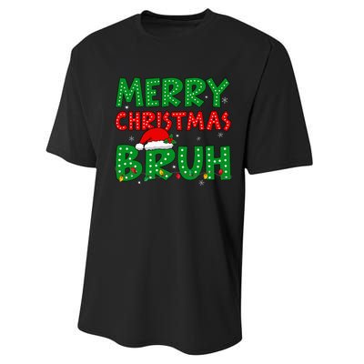 Bruh Meme Funny Saying Bro Greeting Ns Christmas Performance Sprint T-Shirt