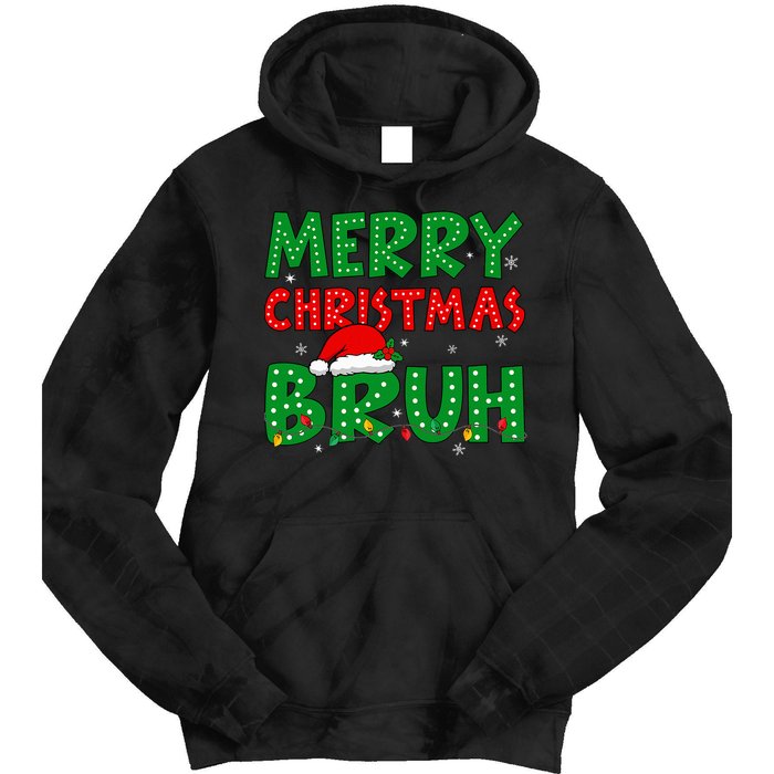 Bruh Meme Funny Saying Bro Greeting Ns Christmas Tie Dye Hoodie