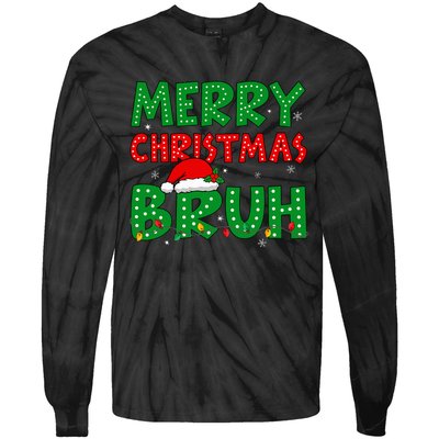 Bruh Meme Funny Saying Bro Greeting Ns Christmas Tie-Dye Long Sleeve Shirt