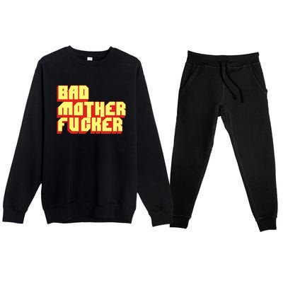 Bad Mother Fucker Premium Crewneck Sweatsuit Set