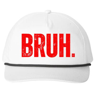 Bruh Meme Funny Saying Brother Greeting Teens Funny Snapback Five-Panel Rope Hat