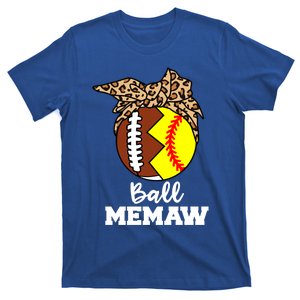 Ball Memaw Funny Football Softball Memaw Gift T-Shirt