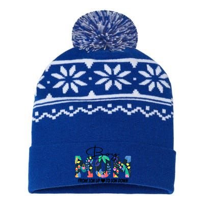 Boy Mom From Son Up To Son Down Funny Mother's Day Fun Mama Gift USA-Made Snowflake Beanie